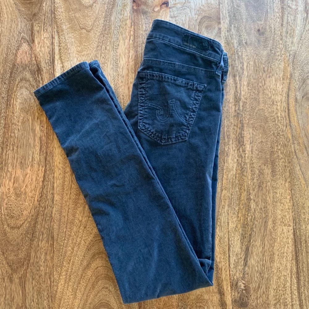 AG/Adriano Goldschmied Super Skinny grey velvet 26